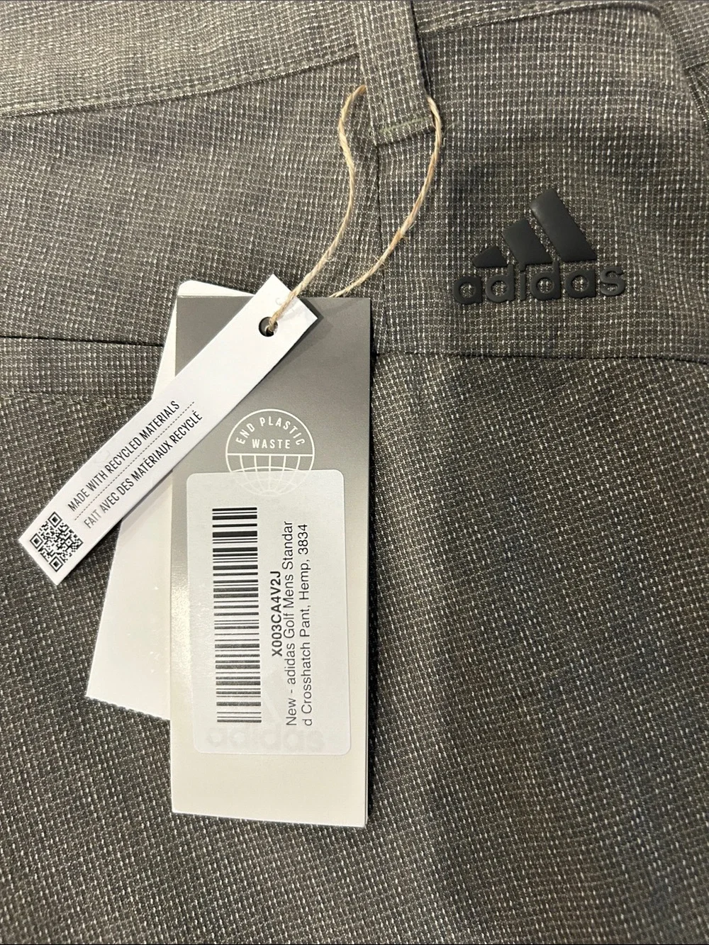 adidas Men’s Dark Gray Dress Pants 38x34